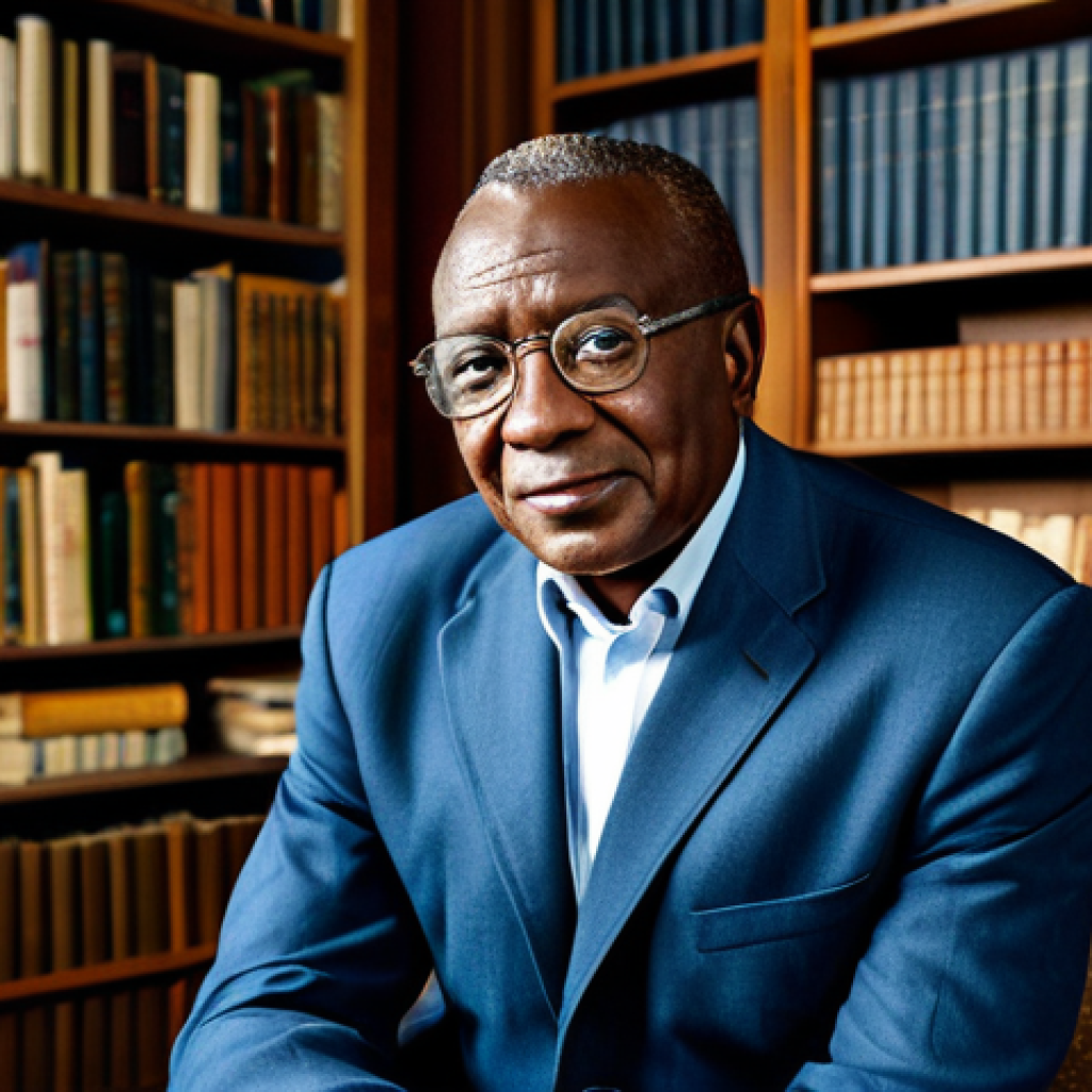 기니의 유명 인물 - Camara Laye - The Storyteller**
"A professional portrait of Camara Laye, a distinguished African au...