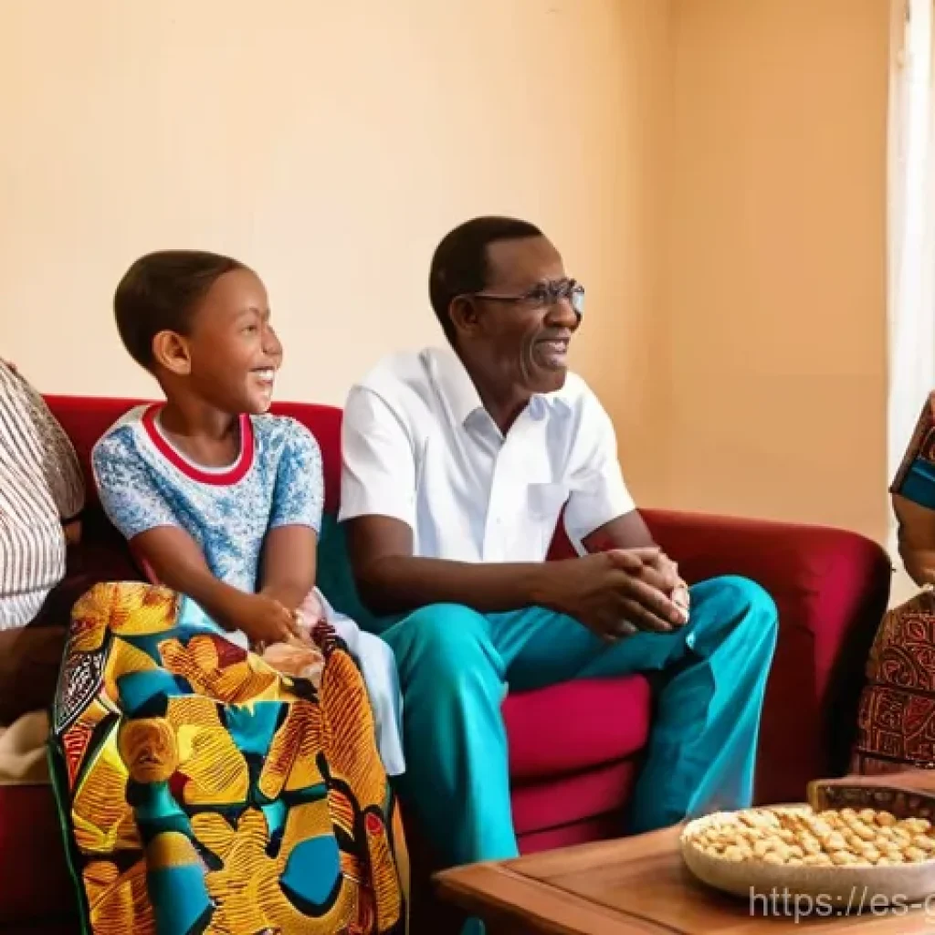 기니에서 인기 있는 TV 프로그램 - **Prompt 1: Multigenerational Family TV Night in Equatorial Guinea**
    "A heartwarming scene of a ...