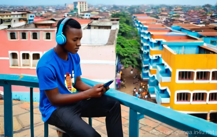 기니에서 인기 있는 TV 프로그램 - **Prompt 2: Behind the Scenes of a Local TV Production in Equatorial Guinea**
    "A vibrant and bus...