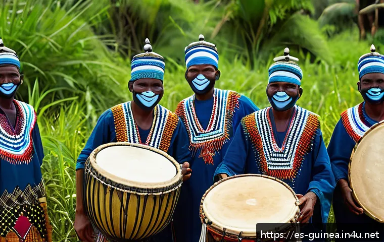 기니에서 열리는 주요 박람회 및 행사 - A vibrant traditional festival scene in Guinea's Fouta Djallon region, featuring hundreds of partici...